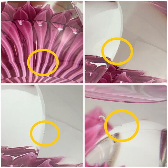 Perthshire 1972A Pink Dahlia Flower Faceted Layered Lampwork Petals Paperweight - Picture 14 of 16